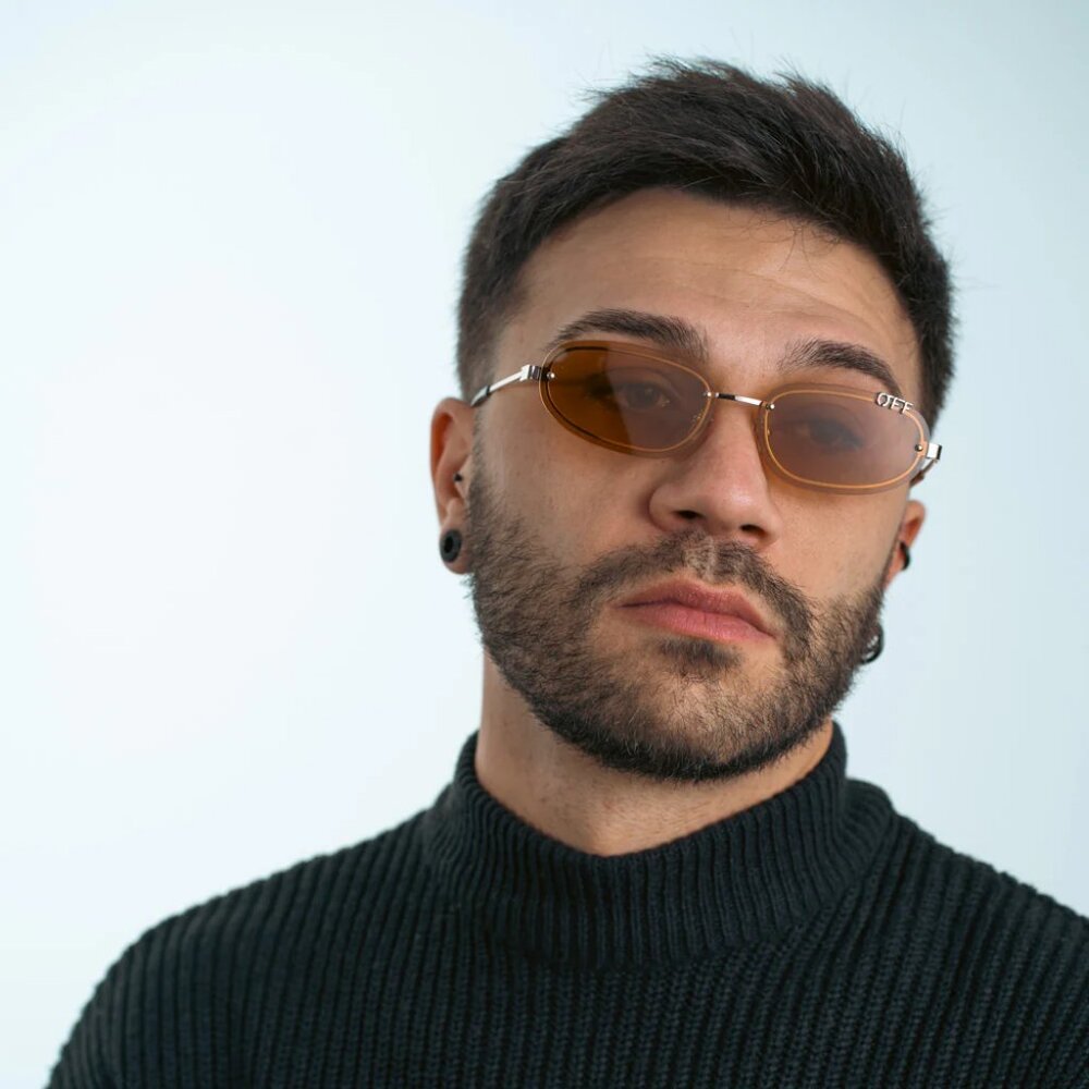 NEW OFF-WHITE OERI13M MIAMI 7662 SUNGLASSES UNISEX OVAL HAVANA GOLD